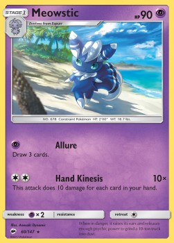 Meowstic⁣ - Burning Shadows⁣ (Rare)⁣ [60]
