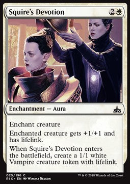 Squire's Devotion⁣ - Rivals of Ixalan⁣ (Common)⁣ [25]
