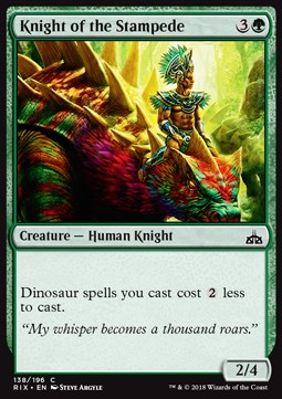 Knight of the Stampede⁣ - Rivals of Ixalan⁣ (Common)⁣ [138]