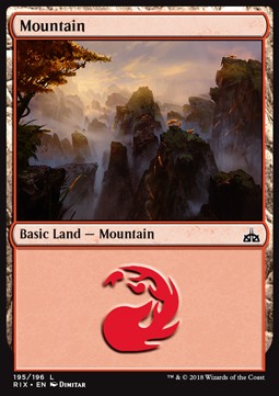 Mountain⁣ - Rivals of Ixalan⁣ (Land)⁣ [195]