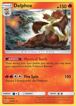 Delphox⁣ - Forbidden Light⁣ (Holo Rare)⁣ [17]