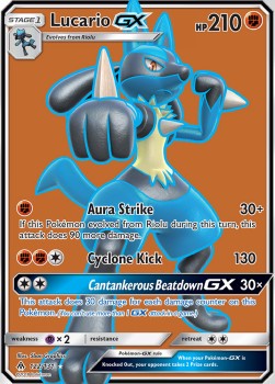 Lucario GX⁣ - Forbidden Light⁣ (Ultra Rare)⁣ [122]
