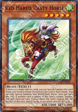 Red Hared Hasty Horse⁣ - Flames of Destruction⁣ (Common)⁣ [034]