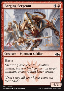 Barging Sergeant⁣ - Guilds of Ravnica⁣ (Common)⁣ [92]