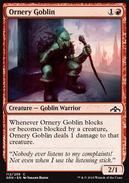 Ornery Goblin⁣ - Guilds of Ravnica⁣ (Common)⁣ [112]