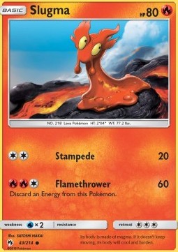Slugma⁣ - Lost Thunder⁣ (Common)⁣ [43]