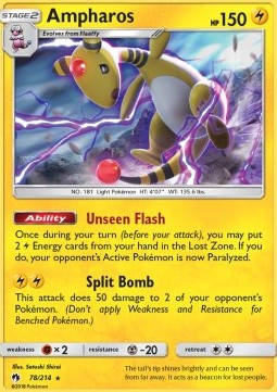 Ampharos⁣ - Lost Thunder⁣ (Holo Rare)⁣ [78]