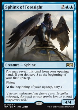 Sphinx of Foresight⁣ - Ravnica Allegiance⁣ (Rare)⁣ [55]