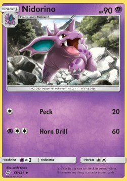 Nidorino⁣ - Team Up⁣ (Uncommon)⁣ [58]