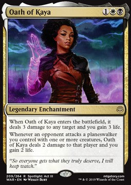 Oath of Kaya⁣ - War of the Spark⁣ (Rare)⁣ [209]