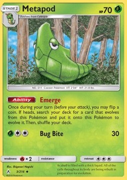 Metapod⁣ - Unbroken Bonds⁣ (Uncommon)⁣ [3]