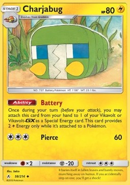 Charjabug⁣ - Unbroken Bonds⁣ (Uncommon)⁣ [58]