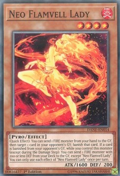 Neo Flamvell Lady⁣ - Dark Neostorm⁣ (Common)⁣ [014]