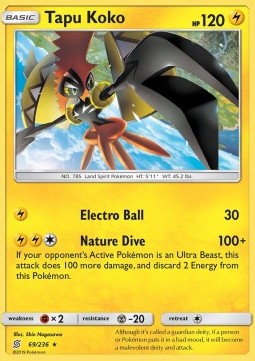 Tapu Koko⁣ - Unified Minds⁣ (Holo Rare)⁣ [69]