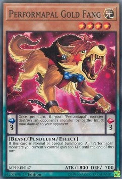 Performapal Gold Fang⁣ - 2019 Gold Sarcophagus Tin Mega Pack⁣ (Common)⁣ [147]