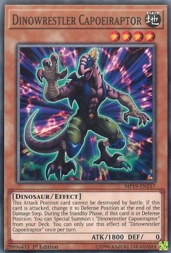 Dinowrestler Capoeiraptor⁣ - 2019 Gold Sarcophagus Tin Mega Pack⁣ (Common)⁣ [157]