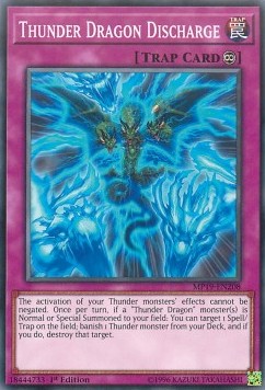 Thunder Dragon Discharge⁣ - 2019 Gold Sarcophagus Tin Mega Pack⁣ (Common)⁣ [208]
