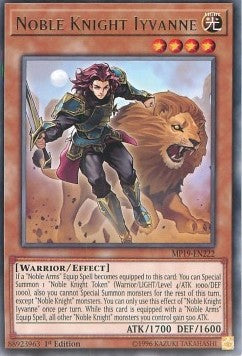 Noble Knight Iyvanne⁣ - 2019 Gold Sarcophagus Tin Mega Pack⁣ (Rare)⁣ [222]