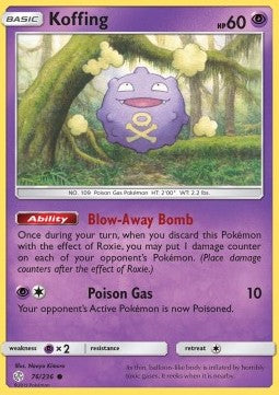 Koffing⁣ - Cosmic Eclipse⁣ (Common)⁣ [76]