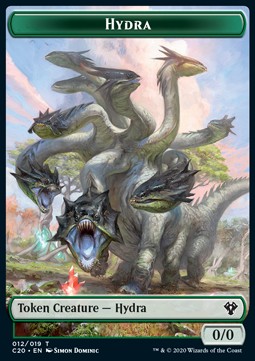 Hydra Token (G 0/0) // Beast Token (G 3/3)⁣ - Commander: Ikoria⁣ (Token)⁣ [T 12/10]