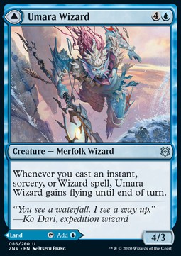 Umara Wizard // Umara Skyfalls⁣ - Zendikar Rising⁣ (Uncommon)⁣ [86]