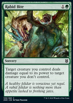 Rabid Bite⁣ - Zendikar Rising⁣ (Common)⁣ [199]