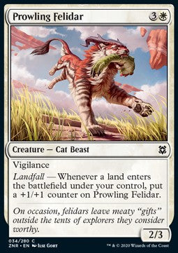 Prowling Felidar⁣ - Zendikar Rising⁣ (Common)⁣ [34]
