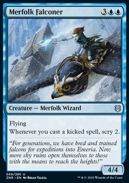 Merfolk Falconer⁣ - Zendikar Rising⁣ (Uncommon)⁣ [69]