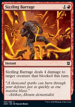 Sizzling Barrage⁣ - Zendikar Rising⁣ (Common)⁣ [162]