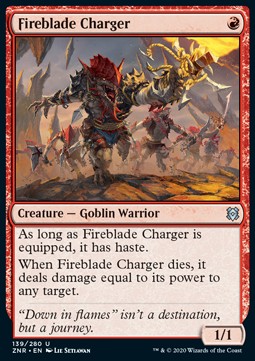 Fireblade Charger⁣ - Zendikar Rising⁣ (Uncommon)⁣ [139]