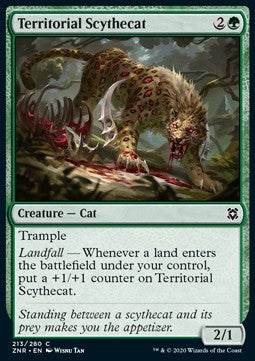 Territorial Scythecat⁣ - Zendikar Rising⁣ (Common)⁣ [213]