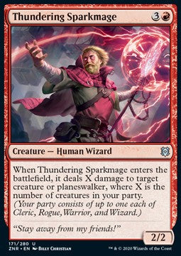 Thundering Sparkmage⁣ - Zendikar Rising⁣ (Uncommon)⁣ [171]