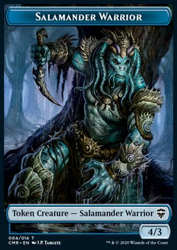 Salamander Warrior Token (Blue 4/3)⁣ - Commander Legends: Extras⁣ (Token)⁣ [T04]