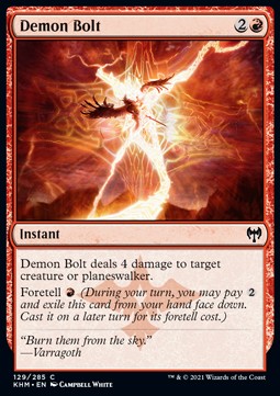 Demon Bolt⁣ - Kaldheim⁣ (Common)⁣ [129]