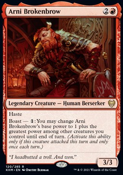 Arni Brokenbrow⁣ - Kaldheim⁣ (Rare)⁣ [120]