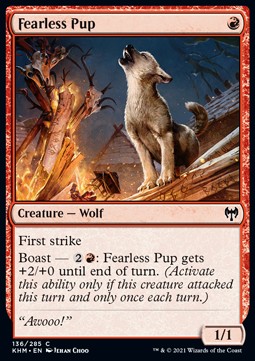 Fearless Pup⁣ - Kaldheim⁣ (Common)⁣ [136]
