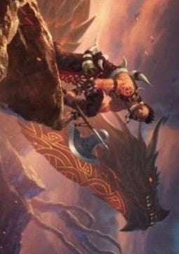 Art Series: Dragonkin Berserker (V.1)⁣ - Kaldheim: Extras⁣ (Tip Card)⁣ [A32]