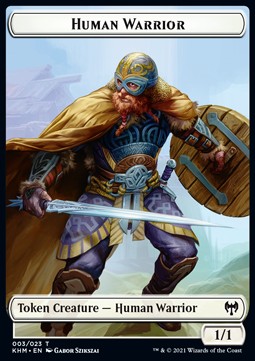 Human Warrior Token (White 1/1)⁣ - Kaldheim: Extras⁣ (Token)⁣ [T03]