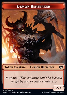 Demon Berserker Token (Red 2/3)⁣ - Kaldheim: Extras⁣ (Token)⁣ [T10]