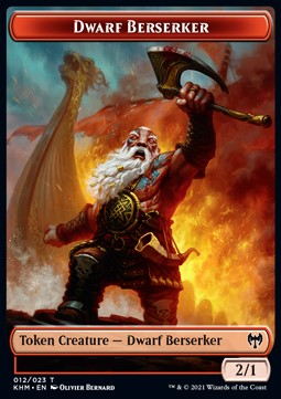 Dwarf Berserker Token (Red 2/1)⁣ - Kaldheim: Extras⁣ (Token)⁣ [T12]