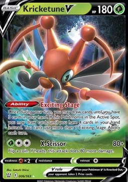 Kricketune V⁣ - Battle Styles⁣ (Ultra Rare)⁣ [6]