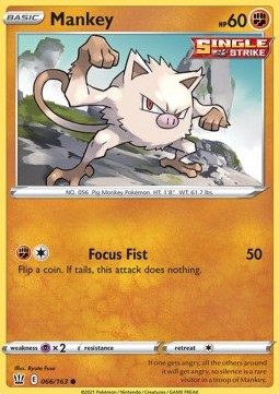 Mankey⁣ - Battle Styles⁣ (Common)⁣ [66]