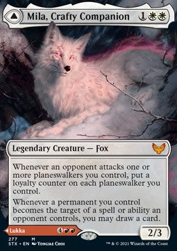 Mila, Crafty Companion // Lukka, Wayward Bonder⁣ - Strixhaven: School of Mages: Extras⁣ (Mythic)⁣ [277]