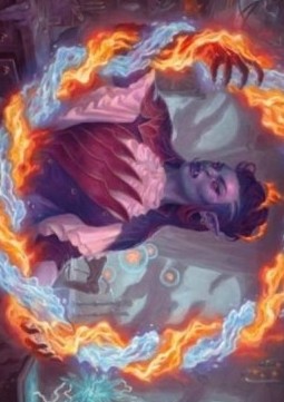 Art Series: Rootha, Mercurial Artist (V.1)⁣ - Strixhaven: School of Mages: Extras⁣ (Tip Card)⁣ [A38]