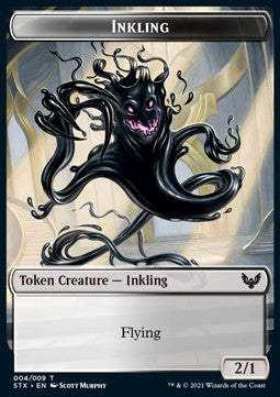Inkling Token (White and Black 2/1)⁣ - Strixhaven: School of Mages: Extras⁣ (Token)⁣ [T04]