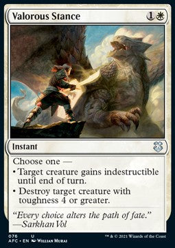 Valorous Stance⁣ - Commander: Adventures in the Forgotten Realms⁣ (Uncommon)⁣ [76]
