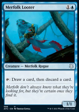 Merfolk Looter⁣ - Commander: Adventures in the Forgotten Realms⁣ (Uncommon)⁣ [86]