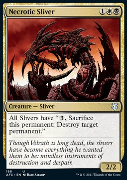 Necrotic Sliver⁣ - Commander: Adventures in the Forgotten Realms⁣ (Uncommon)⁣ [188]