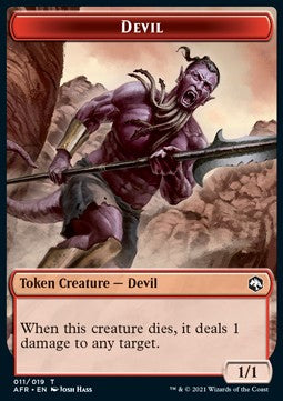 Devil Token (Red 1/1)⁣ - Adventures in the Forgotten Realms: Extras⁣ (Token)⁣ [T11]