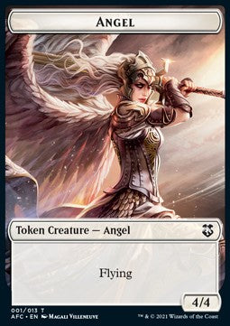 Angel Token (W 4/4) / Saproling Token (G 1/1)⁣ - Commander: Adventures in the Forgotten Realms: Extras⁣ (Token)⁣ [T 1/8]